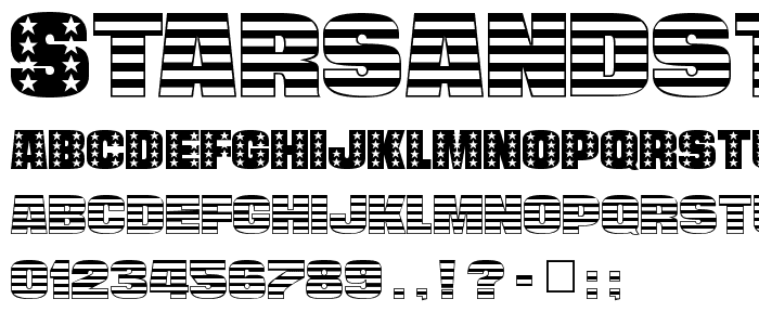 StarsAndStripes-Plain Regular font